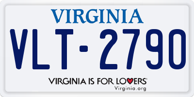 VA license plate VLT2790
