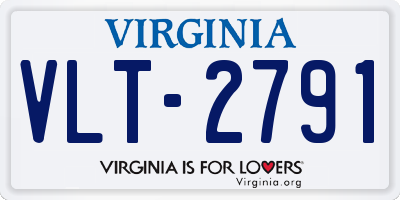 VA license plate VLT2791