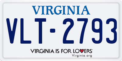 VA license plate VLT2793