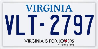 VA license plate VLT2797