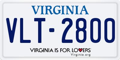 VA license plate VLT2800