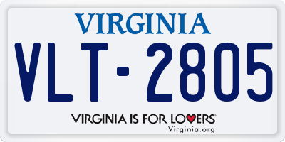 VA license plate VLT2805
