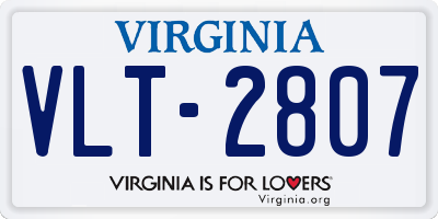 VA license plate VLT2807