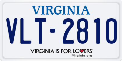 VA license plate VLT2810