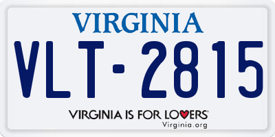 VA license plate VLT2815