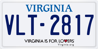 VA license plate VLT2817