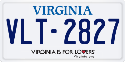 VA license plate VLT2827
