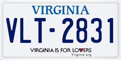 VA license plate VLT2831