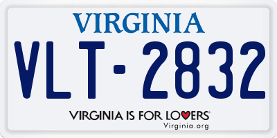 VA license plate VLT2832