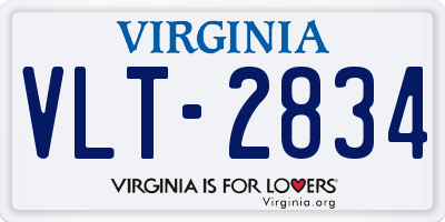 VA license plate VLT2834