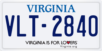 VA license plate VLT2840