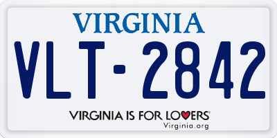VA license plate VLT2842