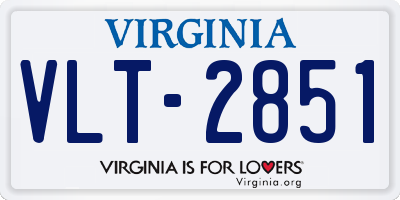 VA license plate VLT2851