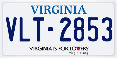 VA license plate VLT2853