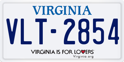 VA license plate VLT2854