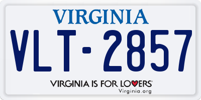 VA license plate VLT2857