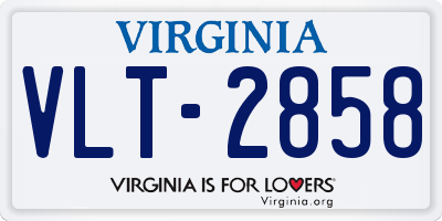 VA license plate VLT2858