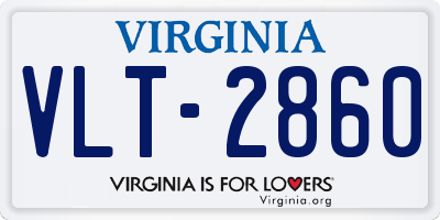 VA license plate VLT2860