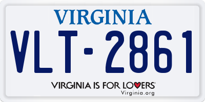 VA license plate VLT2861