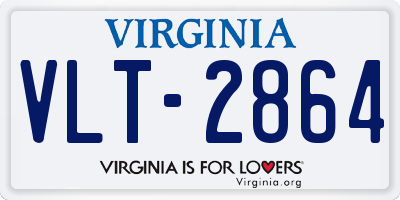 VA license plate VLT2864