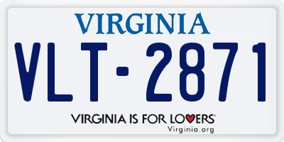 VA license plate VLT2871