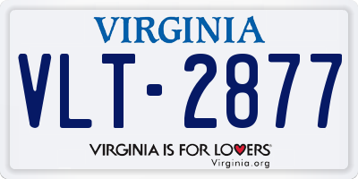 VA license plate VLT2877