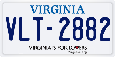 VA license plate VLT2882
