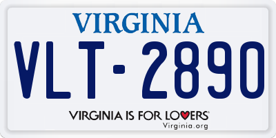 VA license plate VLT2890
