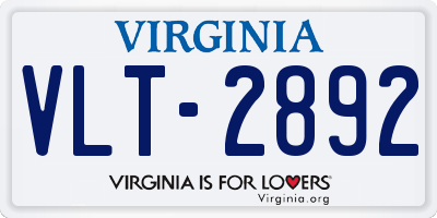 VA license plate VLT2892