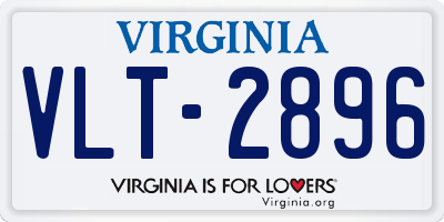VA license plate VLT2896