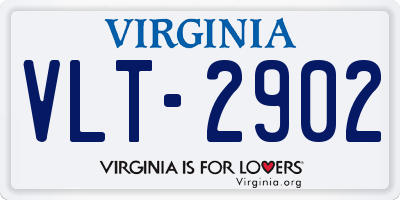 VA license plate VLT2902