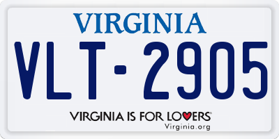 VA license plate VLT2905
