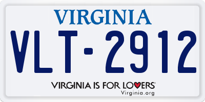 VA license plate VLT2912