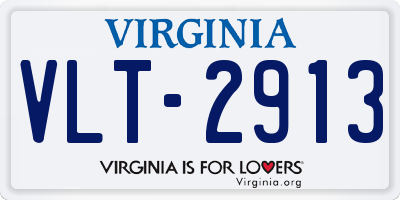 VA license plate VLT2913