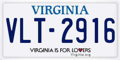 VA license plate VLT2916