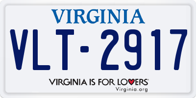 VA license plate VLT2917