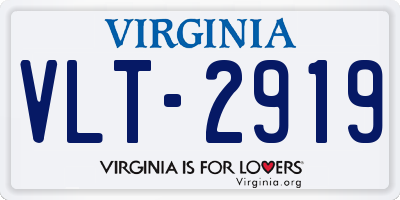 VA license plate VLT2919