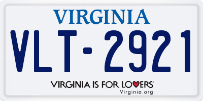 VA license plate VLT2921