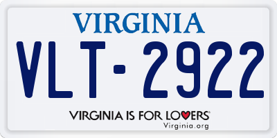 VA license plate VLT2922