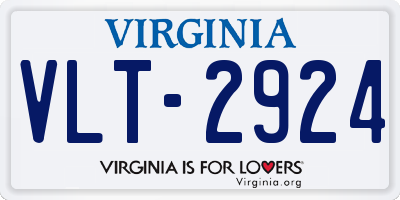VA license plate VLT2924