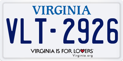 VA license plate VLT2926