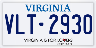 VA license plate VLT2930
