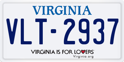 VA license plate VLT2937