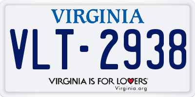 VA license plate VLT2938