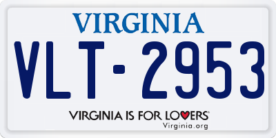 VA license plate VLT2953