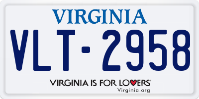 VA license plate VLT2958