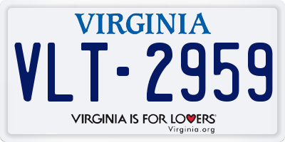 VA license plate VLT2959