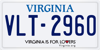 VA license plate VLT2960