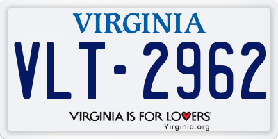 VA license plate VLT2962