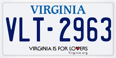 VA license plate VLT2963